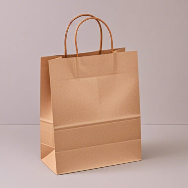 Custom logo kraft paper bags for gifts, shoes, and clothing