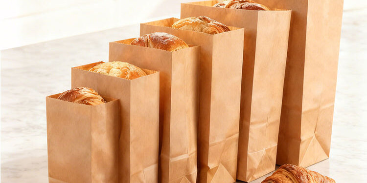Takeaway food grade paper bags for delivery packaging