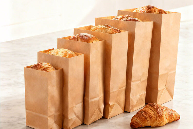 Eco-Friendly Food Grade Takeaway Paper Bags (2) Takeaway food grade paper bags for delivery packaging