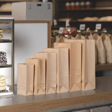 Takeaway food grade paper bags for delivery packaging