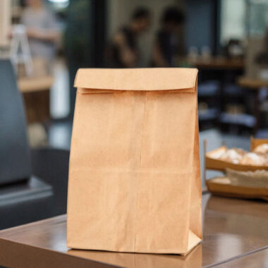 Takeaway food grade paper bags for delivery packaging