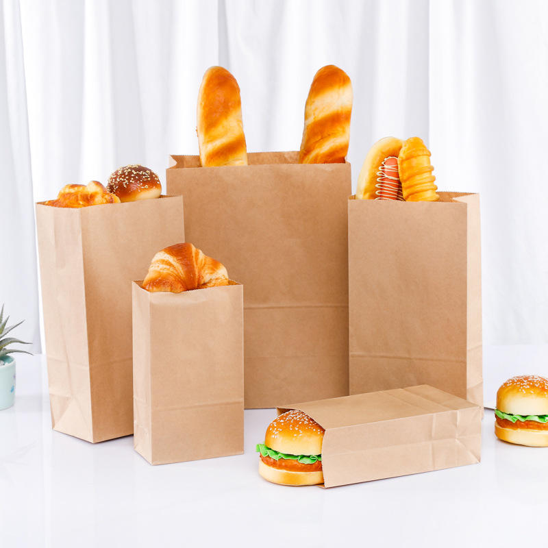 Food paper bags for bakery display and packaging