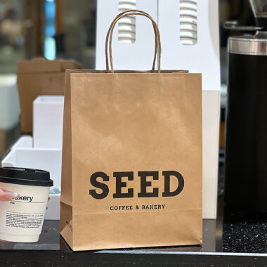 Kraft paper food bags for takeaway coffee and juice cups