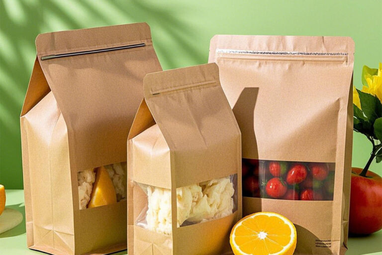 Eco-Friendly Kraft Paper Pouches for Food Use (2) Kraft paper pouches for food packaging and storage