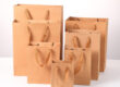 Multi-size kraft paper gift bags for retail and boutique packaging