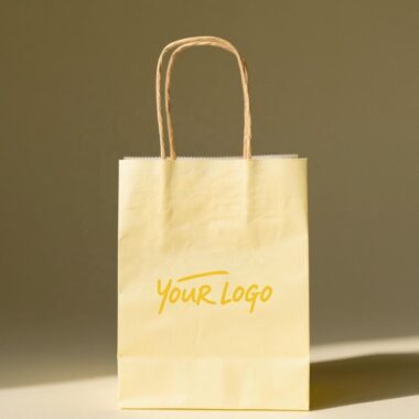 Reusable kraft paper bags for restaurant and coffee takeaway