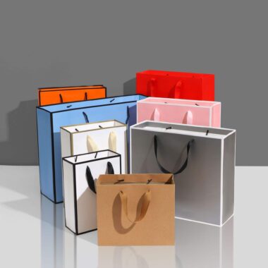 Eco-friendly thickened gift shopping paper bags for retail use