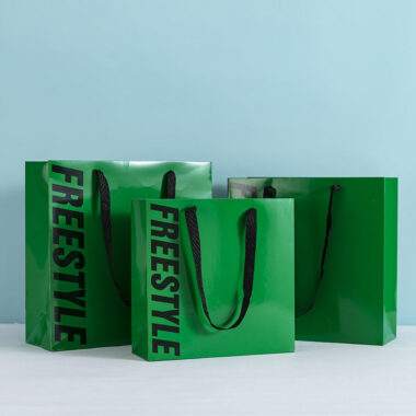 Luxury shopping paper bags for fashion and cosmetics brands