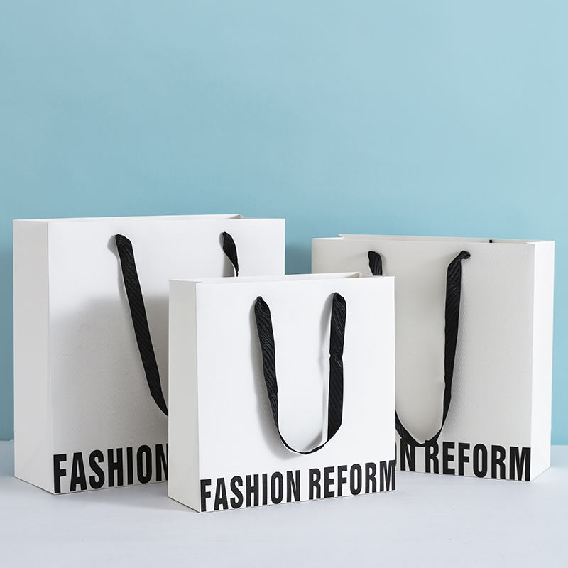 Luxury shopping paper bags for fashion and cosmetics brands