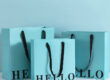 Luxury shopping paper bags for fashion and cosmetics brands