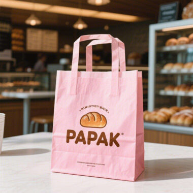Kraft paper bags for coffee, milk tea, and cake packaging