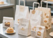 Kraft paper bags for coffee, milk tea, and cake packaging