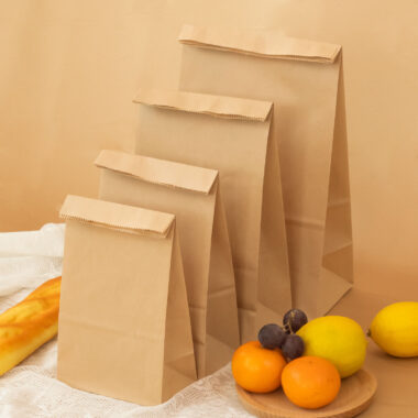 Custom printed grease-resistant food paper bags for takeaway