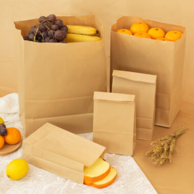 Custom printed grease-resistant food paper bags for takeaway