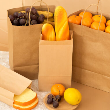 Custom printed grease-resistant food paper bags for takeaway