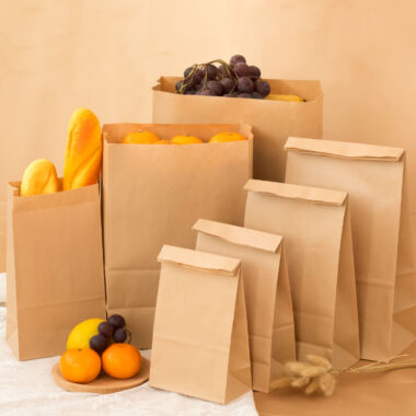 Custom printed grease-resistant food paper bags for takeaway