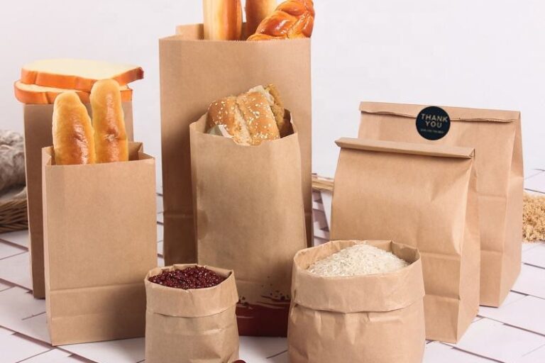 Heavy-Duty Kraft Paper Bags for Food Packaging (3) Durable brown kraft food paper bags for bakery and takeaway