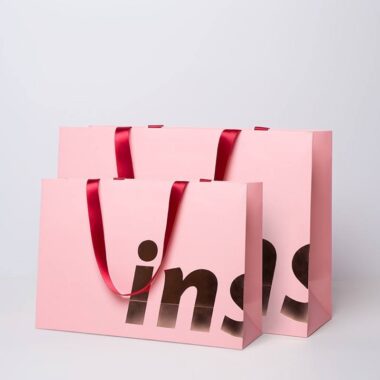 Luxury clothing and gift shopping paper bags with custom logos