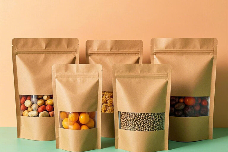 High-Quality Kraft Paper Pouches for Packaging (8) Durable kraft paper pouches for food and retail use