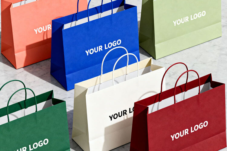 High-Quality Luxury Kraft Paper Shopping Bags (7) Luxury eco-friendly kraft paper shopping bags for retail stores