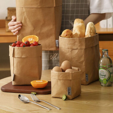 Eco-friendly greaseproof kraft paper bags for bread packaging