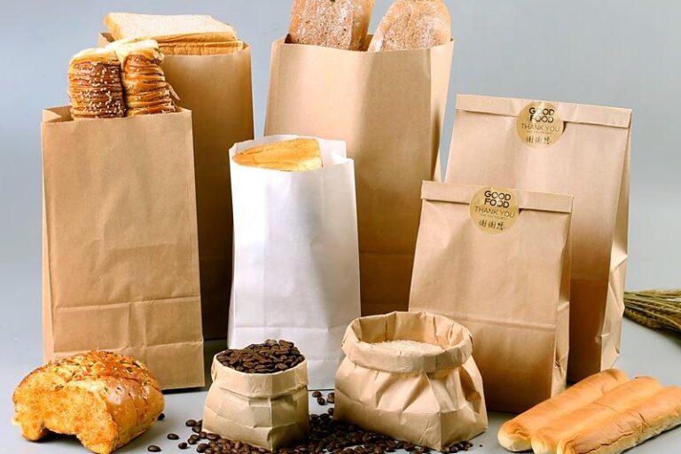Hot-Selling Greaseproof Food Paper Bags for Bakery (7) Eco-friendly greaseproof kraft paper bags for bread packaging