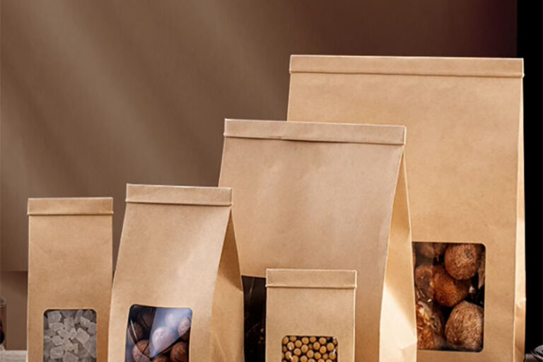 Kraft Paper Pouches for Food Packaging (3) Kraft paper packaging bags for bread, tea, and biscuits