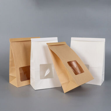 Kraft paper packaging bags for bread, tea, and biscuits