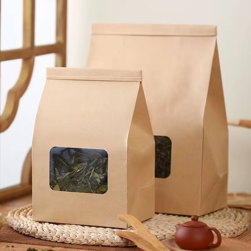 Kraft paper packaging bags for bread, tea, and biscuits