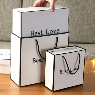 Luxury birthday and holiday gift paper bags for festive packaging