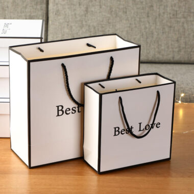 Luxury birthday and holiday gift paper bags for festive packaging