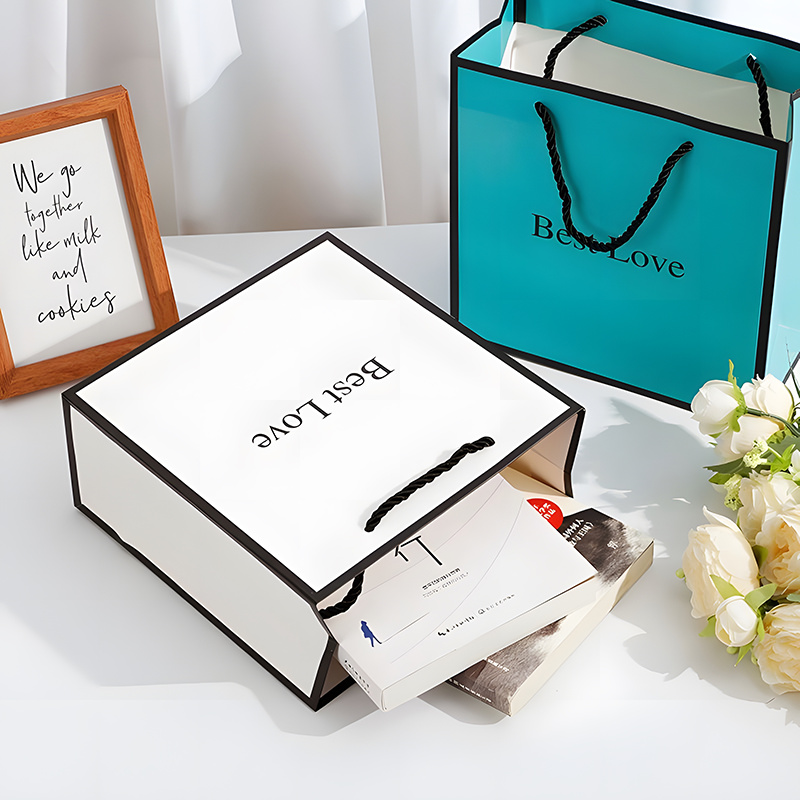 Luxury birthday and holiday gift paper bags for festive packaging