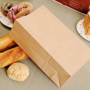 Luxury eco-friendly food grade paper bags for bakery packaging