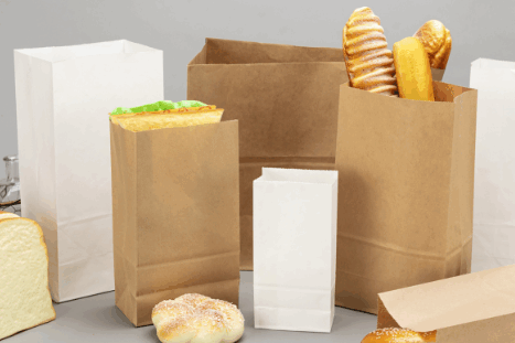 Luxury Food Paper Bags with Eco-Friendly Design (3) Luxury eco-friendly food grade paper bags for bakery packaging