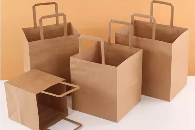 Multi-Size Eco-Friendly Recyclable Kraft Paper Bags (7) Recyclable multi-size kraft paper bags for retail and food use