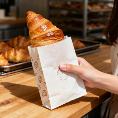 Greaseproof kraft paper food bags for cookies and burgers