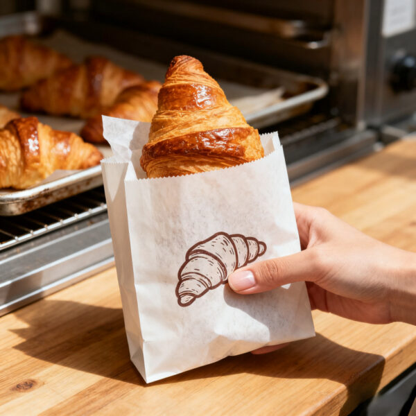 Greaseproof kraft paper food bags for cookies and burgers