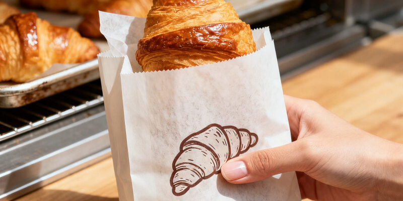 Greaseproof kraft paper food bags for cookies and burgers