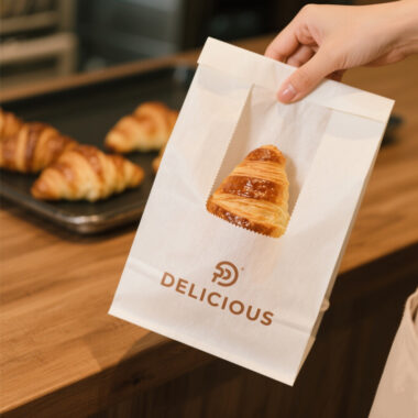 Greaseproof kraft paper food bags for cookies and burgers