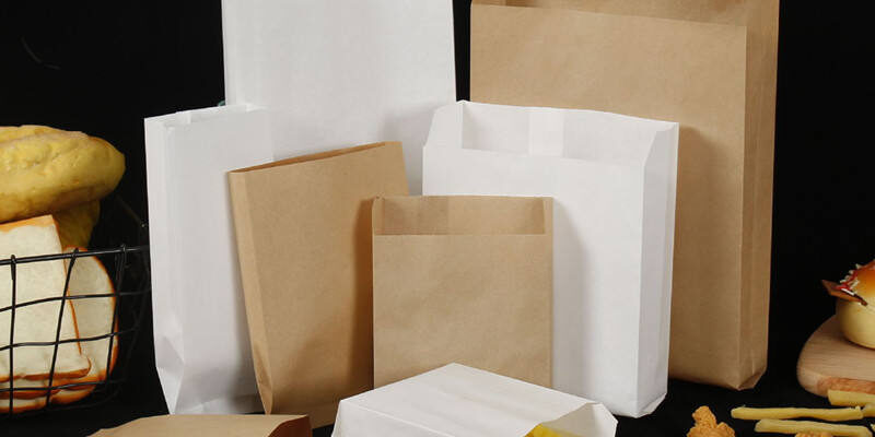 Greaseproof kraft food paper bags for donuts and fries