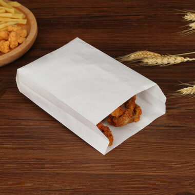 Greaseproof kraft food paper bags for donuts and fries