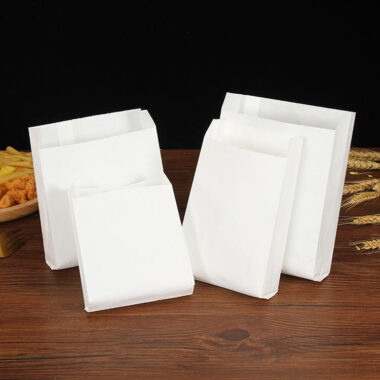 Greaseproof kraft food paper bags for donuts and fries