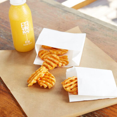 Greaseproof kraft food paper bags for donuts and fries