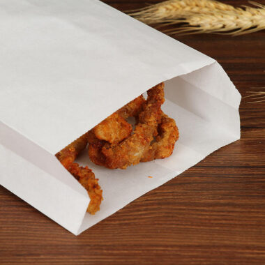 Greaseproof kraft food paper bags for donuts and fries