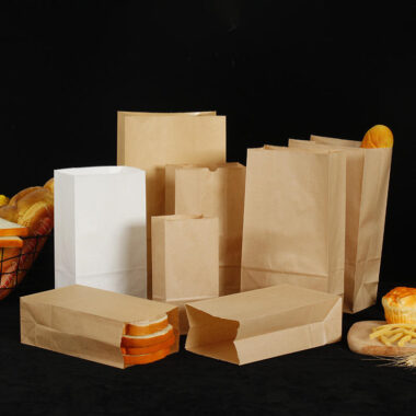 Greaseproof kraft food paper bags for donuts and fries