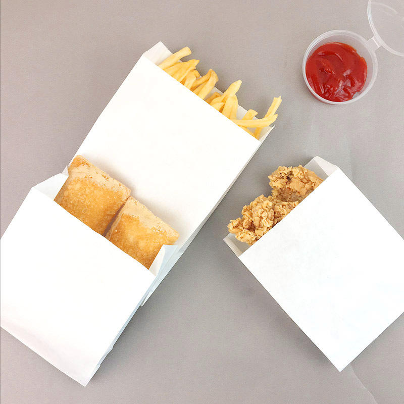 Greaseproof kraft food paper bags for donuts and fries