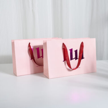 Custom printed luxury shopping paper bags for clothing brands