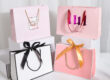 Custom printed luxury shopping paper bags for clothing brands