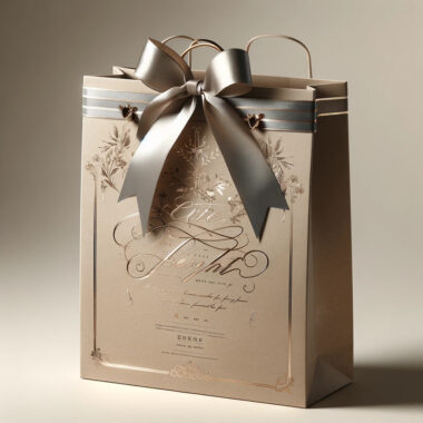 Luxury eco-friendly kraft paper gift bags with custom logo