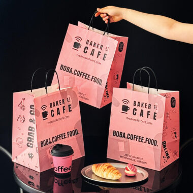 High-quality eco-friendly kraft paper bags for coffee shops